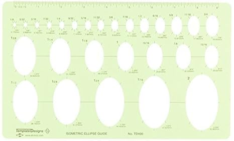 Amazon Com Alvin Isometric Ellipse Guide Template Td400