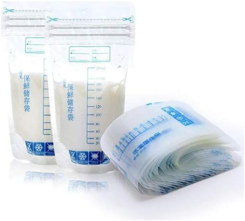 hengbaixin 30PCS Pre-Sterilised Breast Milk Storage Bags Baby Food Fresh Sterilised Storage Bag 250ml BPA Free Baby Safe Feeding Bags