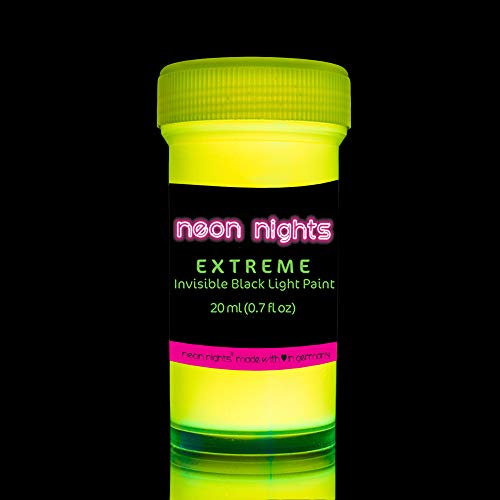 Invisible Blacklight Paint Extreme by neon nights Set of 4 Invisible