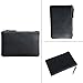 Fmeida Coin Purse Change Purse for Men Coin Pouch Leather Zipper Slim Pocket Card Wallet Gifts for Men Black