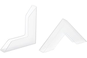 MECCANIXITY PP Corner Protector L Shaped 45x6mm for Ceramic, Glass, Metal Sheets White Pack of 24