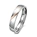Men Women Ring, GerTong His and Hers Stainless Steel Heart Shape Real Love Promise Ring Wedding Band (Size 9 for Women)