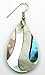 Swimmi Iridescent Paua Abalone Earrings, Natural 2 Tone Mother of Pearl Dangle Drop Seashell Earrings for Women FA267
