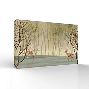 Canvas Wall Art-Quiet Romantic Forest-Canvas Prints Home Artwork Decoration for Living Room,Bedroom - 16x24 inches