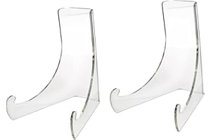 ABOOFAN 2pcs Acrylic Display Holder Rack Plate Stand for Kitchen Plates Tea Cake Holder Storage