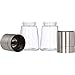 Gourmet Salt & Pepper Mill Set - Stainless Steel & Glass - Adjustable Manual Grinder