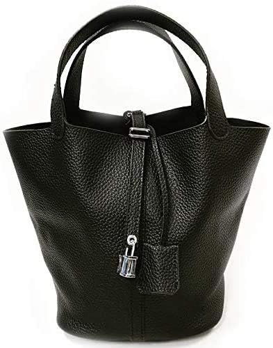 Amazon Mmサイズ レディース 本革トート キューブ バッグ ハンドバッグ エコバック トートバッグ 還元屋オリジナル ブラック ノー ブランド品 トートバッグ