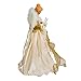 Kurt Adler UL2163 10-Light 16-1/2-Inch Ivory and Gold Angel Treetop