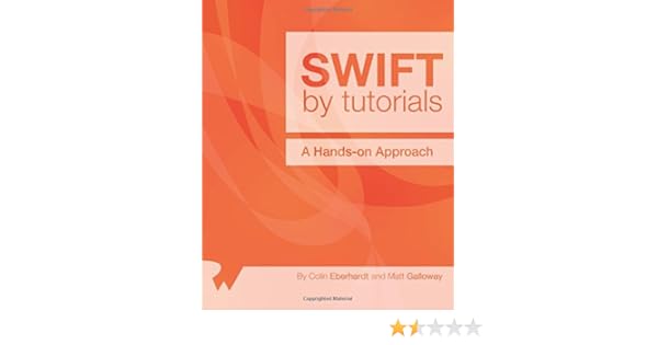 Amazoncom Swift By Tutorials A Hands On Approach - 