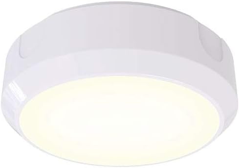 Ansell Lighting Delta LED 14W LED Circular Bulkhead Microwave Sensor White Base, Opal Cover