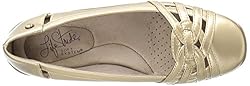 LifeStride womens Diverse Flat, Soft Gold, 10 Wide US