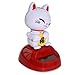 Eco-Friendly Solar Toy Smiling Happy Face White Japanese Lucky Good Fortune Kitty Cat Decor