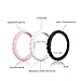 COOLOO Silicone Wedding Ring for Women, [10 Packs] Thin Stackable Braided Rubber Wedding Bands, Comfortable Durable, Affordable Fashion Elegant, Skin Safe