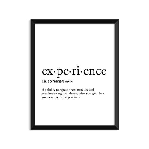 Experience definition Unframed art print poster or
