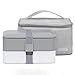 Snitsla Go - Bento Lunch Box Set in Insulated Lunch Bag for Adults - With Sauce Container and Divider to keep Food and Snack separated - Size for Portion Control - Grey