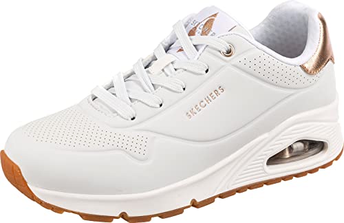 Uno - Golden Air, Sneakers Donna, Bianco White Black Gold, 39 EU