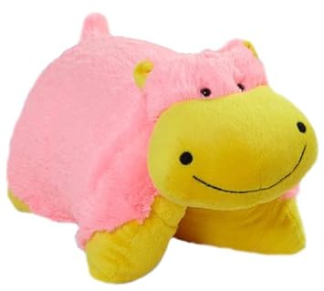 Pillow Pets Genuine My Pillow Pet Neon Hippo Large 18 Amazon Co