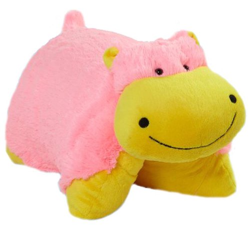 Pillow Pets Genuine My Pillow Pet Neon Hippo Large 18 Amazon Co
