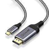 USB C to Displayport Cable, QGeeM 6ft 4K@60HZ Thunderbolt 3 to Displayport Cable Compatible with MacBook Pro 2018/2017, ipad pro 2018, Surface Book 2, Dell XPS Sumsang Galaxy S9 S10 Note 9 dex etc