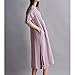 Asher Women's Solid Shift Half Sleeve Petticoat Linen Long Casual Flax Summer Dress