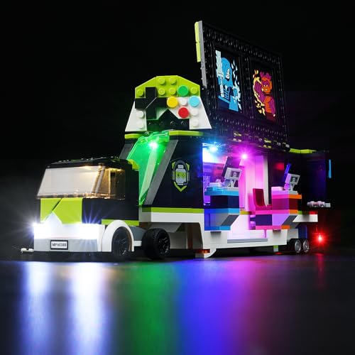 LED Light Kit Compatible with Lego 60388 Gaming Tournament Truck Set (Lighting Only, No Models), Creative Decorative Lights Set Compatible with Lego City 60388 Gaming Tournament Truck Building