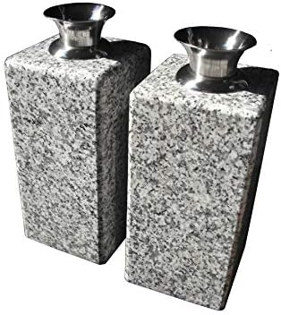 通販 花立 お墓用 白みかげ石 だいもんオリジナル品 ２個セット