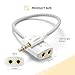 3.5mm Audio Splitter Cable White