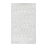 Iron on Transfer 1-Inch Soft Letter White Custom DIY T-shirts, 1 Sheet