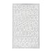 Iron on Transfer 1-Inch Soft Letter White Custom DIY T-shirts, 1 Sheet