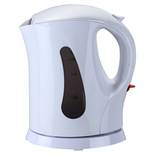 Brentwood KT-1610 White 1.0 Liter Cordless Plastic Tea Kettle