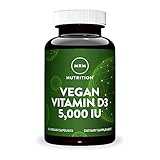 MRM Vegan Vitamin D3 5000IU Veg Capsules, 60 Count