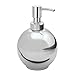 mDesign Bath Accessory Set, Soap Dispenser Pump, Toothbrush Holder, Tumbler, Soap Dish - 4 Pieces, Polished Stainless Steel
