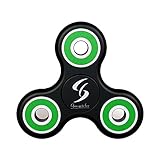 Fidget Spinner Hand Toy Relieve ADHD Anxiety Reduce Stress Helps Focus Good for EDC,Fidgeters, Autism, Anti (Black-Green)