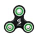 Fidget Spinner Hand Toy Relieve ADHD Anxiety Reduce Stress Helps Focus Good for EDC,Fidgeters, Autism, Anti (Black-Green)