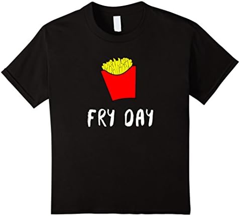 Kids Fry Day Funny French Frie Lover T-Shirt 12 Black