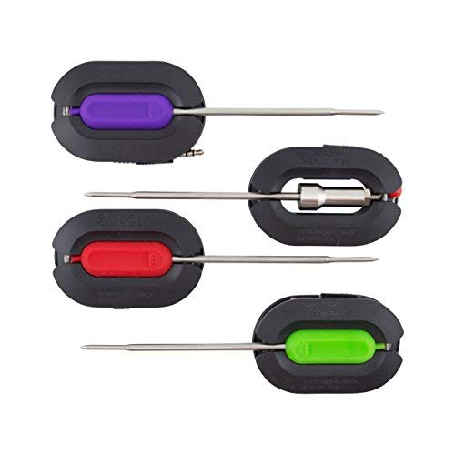 Wireless Meat Thermometer for Grilling - 6 Channel Bluetooth Meat Thermometer and 4 Probe BBQ Thermometer for Smoker, Grill, Barbecue, Outdoor Cooking - Smart Smoking Accessories from BBQ Dragon