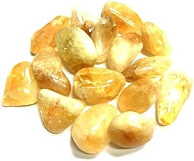 Zentron Crystal Collection: Tumbled Natural Citrine Stones Large 1" Gemstones (3 Pound)
