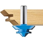 Rockler 45&deg; Lock Miter Woodworking Router Bit, 1/2" Shank, 3/8"-3/4" Stock | Lock Miter Router Bit &ndash; Strong Corner Joinery &ndash; Router Bit &ndash; Anti-Stick Coating &ndash; Precision Sharpened Carbide Cutter