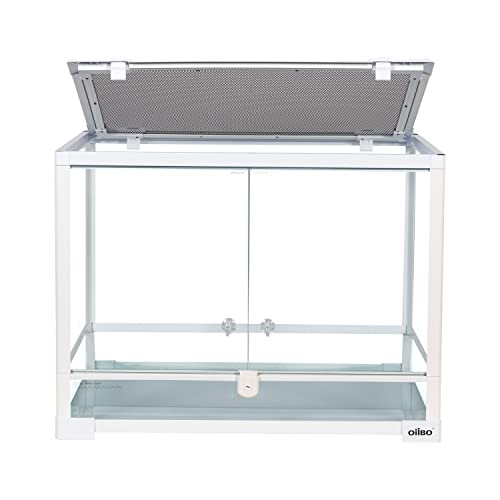 OIIBO 30 Gallon Reptile Tank, 24" x 18" x 18" Front Opening Reptile