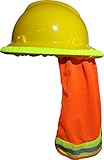 Hard Hat Neck Shade / Helmet Sun Shield With Reflective Stripe High Visibility Safety (Orange)