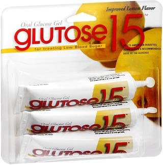 Glutose15 Oral Glucose Gel Lemon Flavor, 3 - 1.3 oz Tubes, Pack of 4