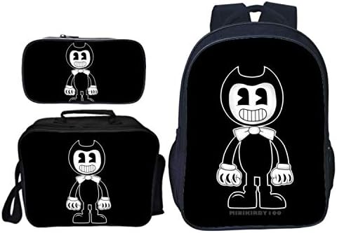 3Pcs/Set Cartoon Game Bendy and The Ink Kids Baby School Bags for Children Backpacks for Boys Schoolbag Student Bookbag