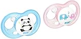 NUK Breeze 2 Piece Orthodontic Pacifier, Girl, 0-6 Months