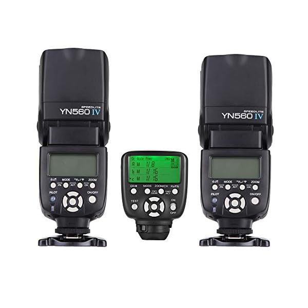 YONGNUO YN560 Ⅳ(2 Stück) 2.4GHZ Blitz Speedlite Wireless Transceiver Integrierte für Canon Nikon Panasonic Pentax Kamera…