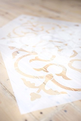 Scandinavian Tile Wall Stencil for Painting - Expedited 3 Days Delivery - Wall Accent - Reusable Template - Large Mylar Washable Plastic - Repeatable Pattern for Bedroom Décor