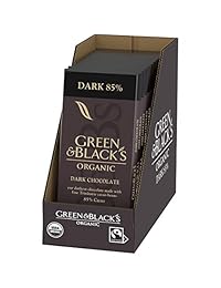 Green & Black's Organic Chocolate, Dark Chocolate 85% Cacao, 10 Count