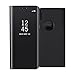 iPhone X Case, TIPFLY Luxury Smart Clear View Window Case, PC + PU Leather Flip Cover with Stand Function Full Protection for Apple iPhone X -Black