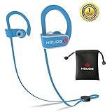 Bluetooth Earbuds,Best Wireless Sport Headphones Hbuds H1 w/ Mic IPX7 Waterproof HD Stereo for Running Workout Gym 9 Hour Long Battery Life Noise Cancelling Headsets Comfortable Secure Fit (Blue)