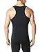 Tesla TM-MUN04-BLK_Small Men's Sleeveless Muscle Tank Top Cool Dry Compression Baselayer MUN04