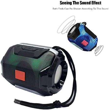 SaleON Double Side Bluetooth Speaker LED Portable Wireless Speaker Mini Sound System 3D Stereo Music MP3 Player Surround Support TF AUX USB Portable Outdoor Wireless Speaker (MixColor) - 1261